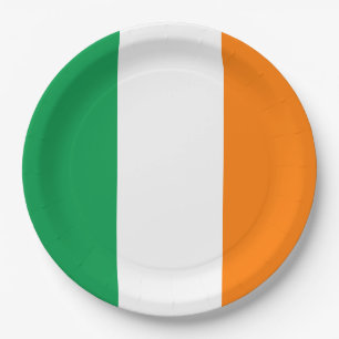 Prato De Papel Bandeira da Irlanda