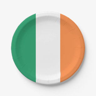 Prato De Papel Bandeira da Irlanda
