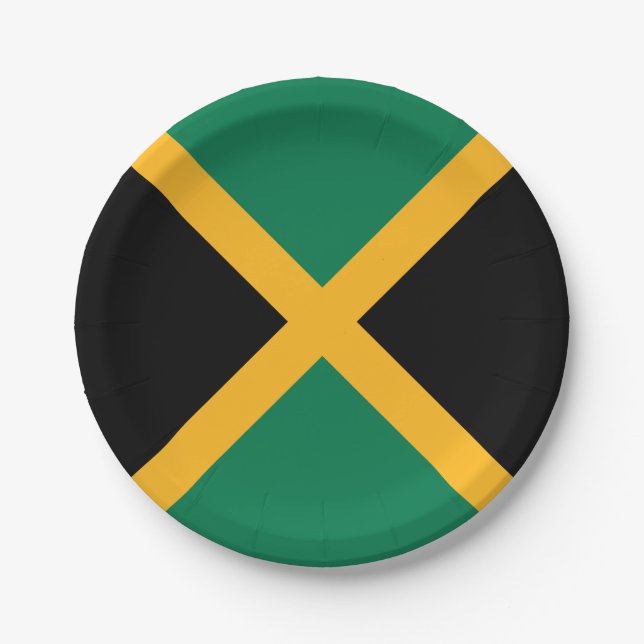 Prato De Papel Bandeira da Jamaica (Frente)