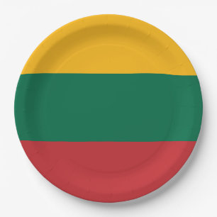 Prato De Papel Bandeira da Lituânia
