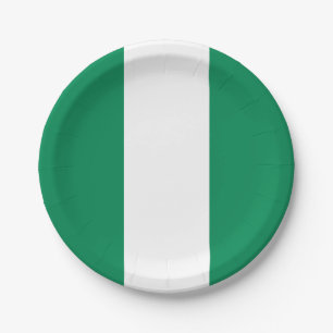 Prato De Papel Bandeira da Nigéria
