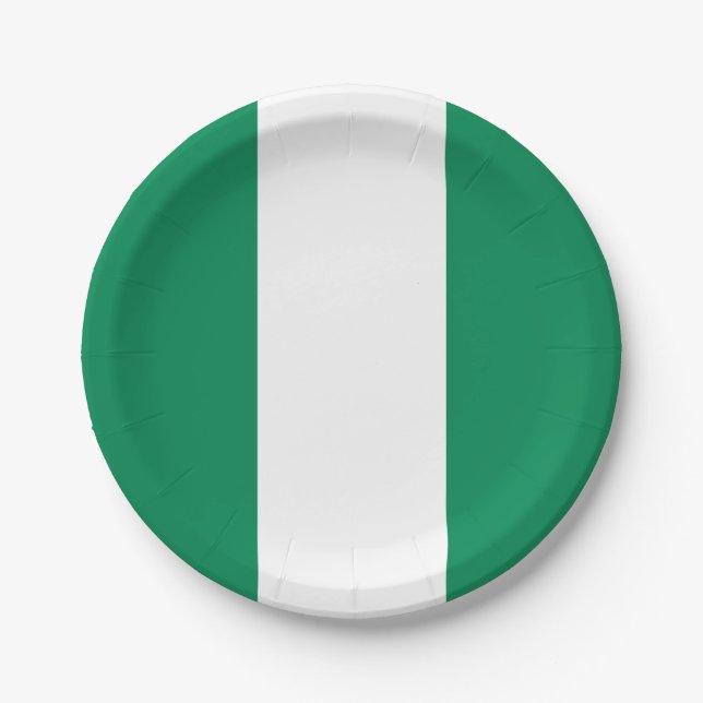 Prato De Papel Bandeira da Nigéria (nigeriana) (Frente)