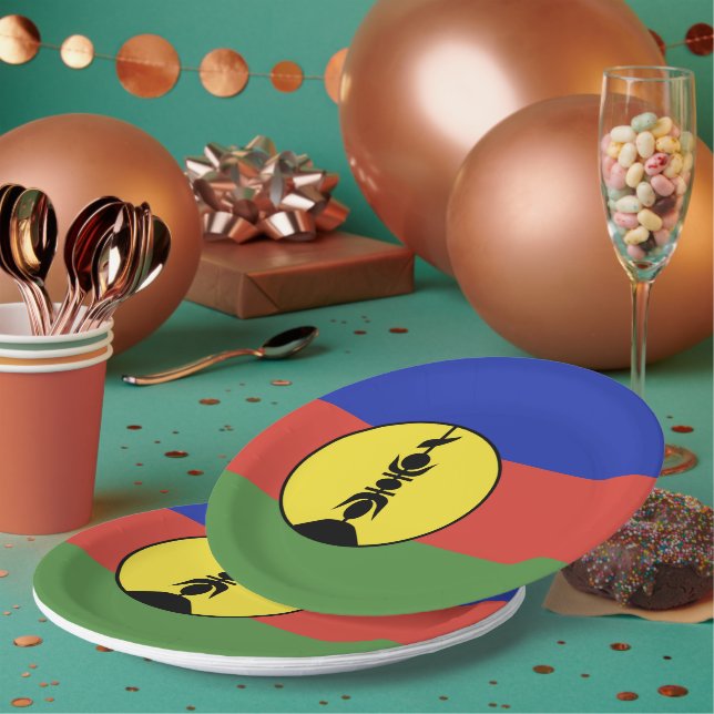 Prato De Papel Bandeira da Nova Caledónia (Múltiplo)