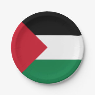 Prato De Papel Bandeira da Palestina