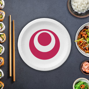 Prato De Papel Bandeira da Prefeitura de Okinawa, Japão