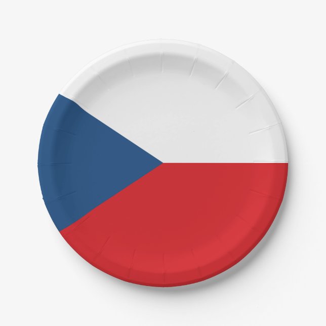 Prato De Papel Bandeira da República Checa (Frente)