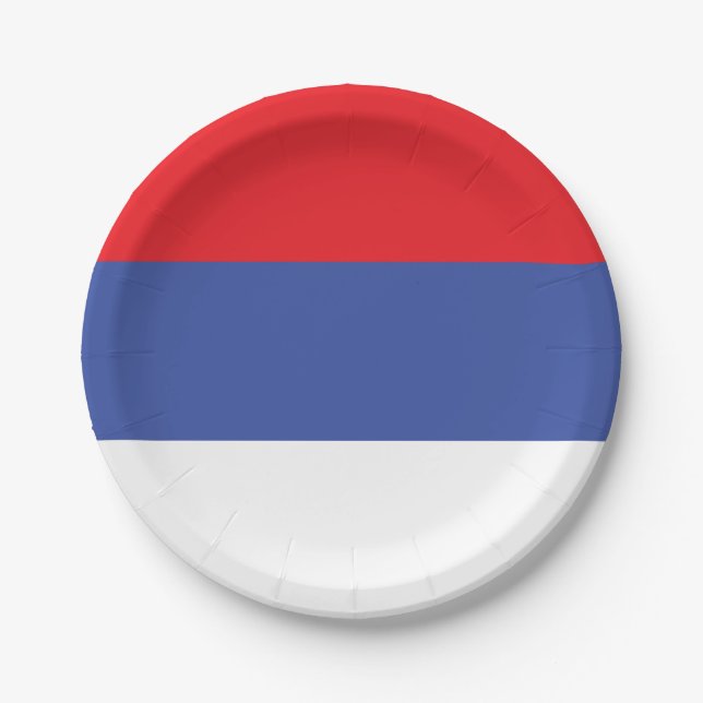 Prato De Papel Bandeira da República Sérvia (Frente)