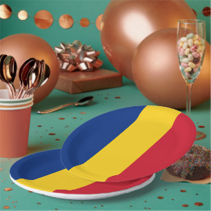 Prato De Papel Bandeira da Romênia