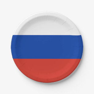 Prato De Papel Bandeira da Rússia