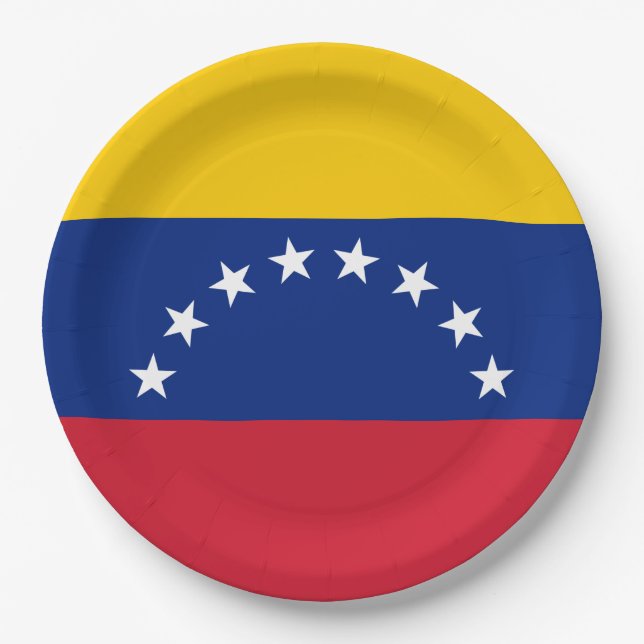 Prato De Papel Bandeira da Venezuela (Frente)
