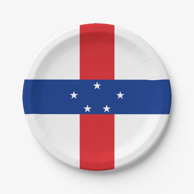 Prato De Papel Bandeira das Antilhas Holandesas (Frente)