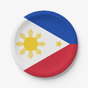 Prato De Papel Bandeira das Filipinas