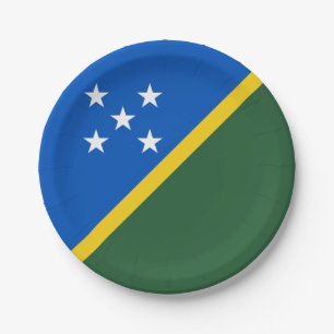 Prato De Papel Bandeira das Ilhas Salomão