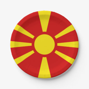 Prato De Papel Bandeira das placas de papel de Macedónia
