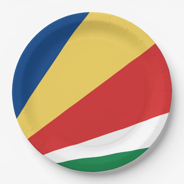 Prato De Papel Bandeira das Seychelles (Frente)