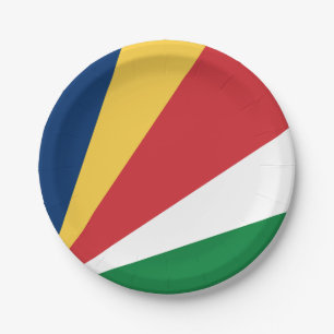Prato De Papel Bandeira das Seychelles