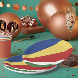 Prato De Papel Bandeira das Seychelles