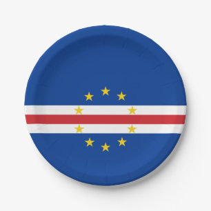 Prato De Papel Bandeira de Cabo Verde