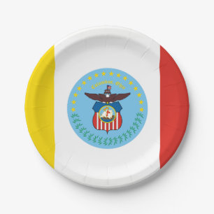 Prato De Papel Bandeira de Columbus, Ohio Paper Plates