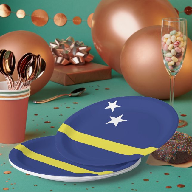 Prato De Papel Bandeira de Curaçao (Múltiplo)