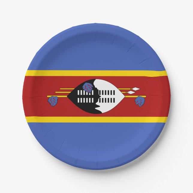 Prato De Papel Bandeira de Essuatíni (Frente)