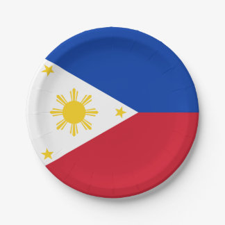 Prato De Papel Bandeira de Filipinas
