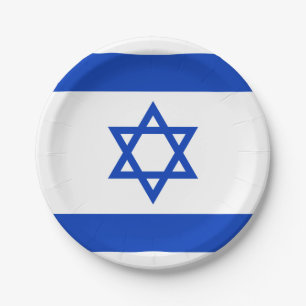 Prato De Papel Bandeira de Israel