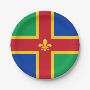 Prato De Papel Bandeira de Lincolnshire Paper Plates