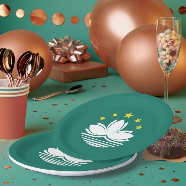 Prato De Papel Bandeira de Macau (Múltiplo)