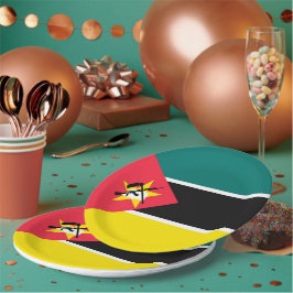 Prato De Papel Bandeira de Moçambique