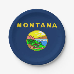 Prato De Papel bandeira de Montana