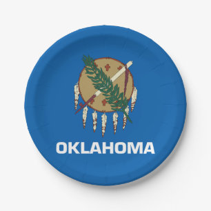 Prato De Papel bandeira de Oklahoma