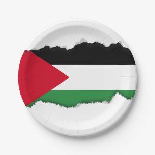 Prato De Papel Bandeira de Palestina