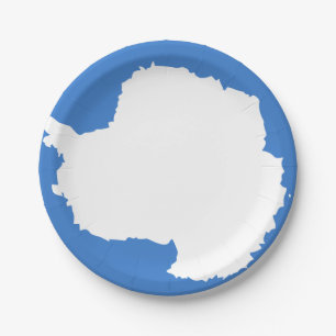 Prato De Papel Bandeira de Papelão Antártico