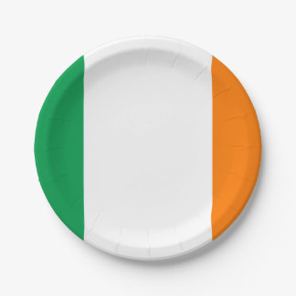 Prato De Papel Bandeira de Papelão da Irlanda