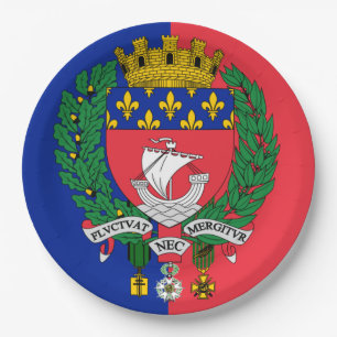 Prato De Papel Bandeira de Paris, França