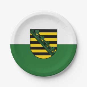 Prato De Papel Bandeira de placas de papel da Saxónia