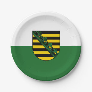 Prato De Papel Bandeira de placas de papel da Saxónia