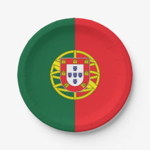 Prato De Papel Bandeira de Portugal