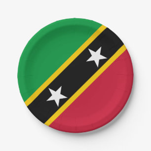 Prato De Papel Bandeira de São Cristóvão e Nevis