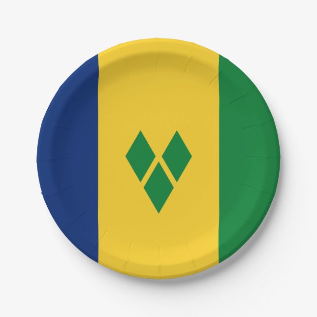 Prato De Papel Bandeira de São Vicente (Frente)