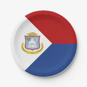 Prato De Papel Bandeira de Sint Maarten
