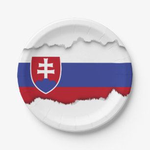 Prato De Papel Bandeira de Slovakia