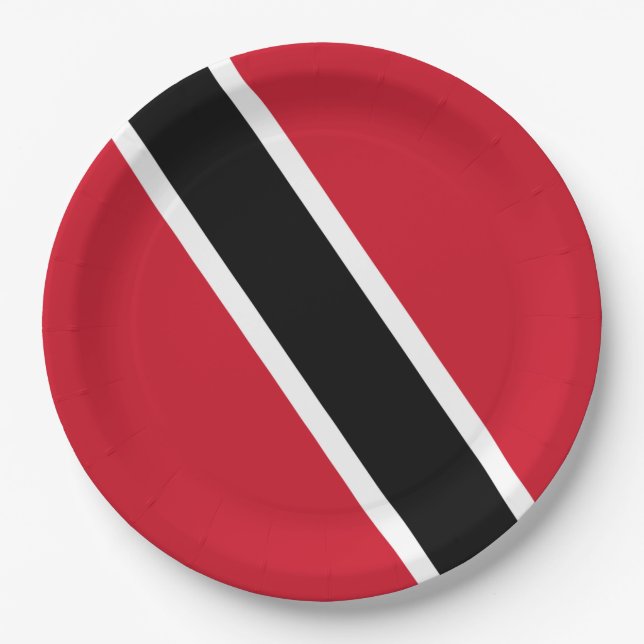 Prato De Papel Bandeira de Trinidad e Tobago (Frente)