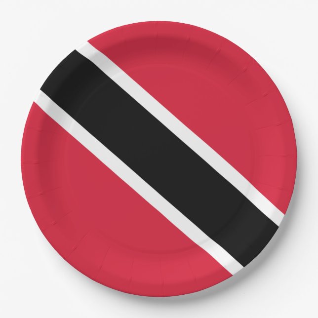 Prato De Papel Bandeira de Trinidad e Tobago (Frente)