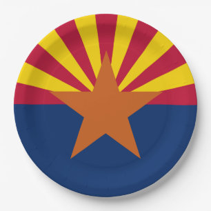 Prato De Papel Bandeira do Arizona: Estrela Cadente Sol, O Estado