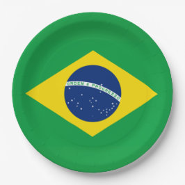 Prato De Papel Bandeira do Brasil Copa do Mundo 2026 Futebol Bras
