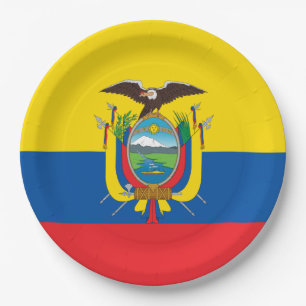 Prato De Papel Bandeira do Equador