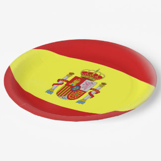 Prato De Papel Bandeira do espanhol da espanha