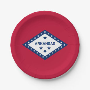 Prato De Papel Bandeira do estado de Arkansas